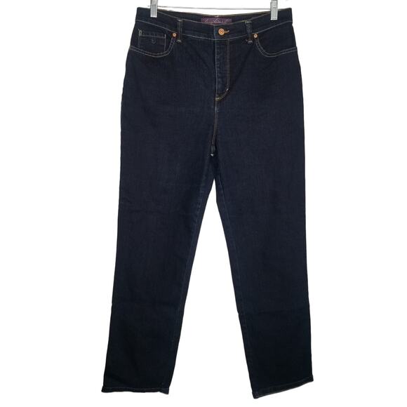 Gloria Vanderbilt Amanda Jeans, Size 12 Missy, Average Dark Blue - Picture 2 of 12